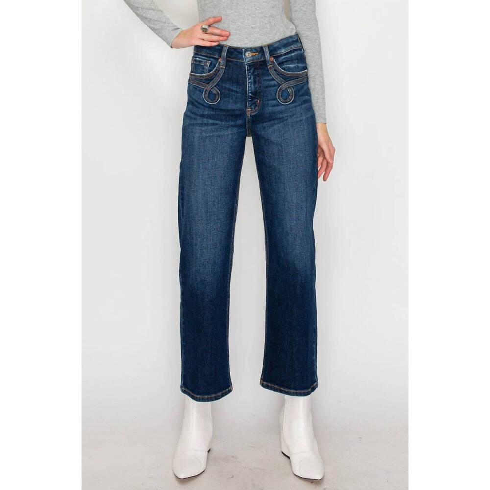 NEW ARTEMIS VINTAGE ava high rise straight jeans in dark wash